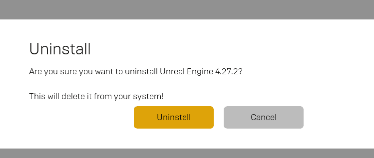 Uninstall Unreal Engine 4.27 before installing v5.